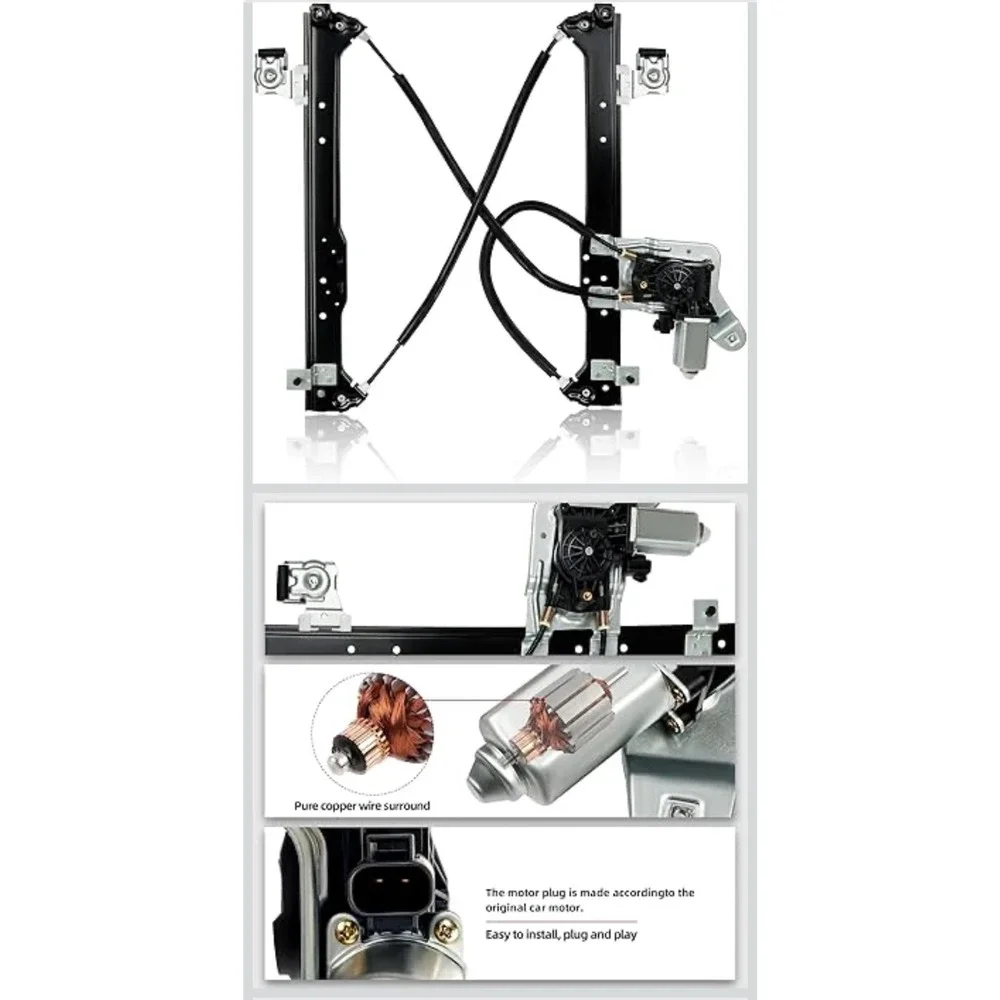 Rear Left Power Window Regulator Assembly with Motor for Suburban Escalade Yukon
